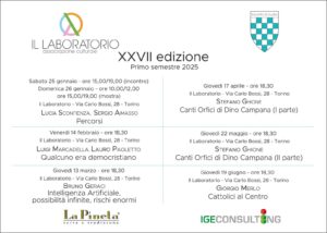 Incontri di Studio XXVII edizione de Il Laboratorio